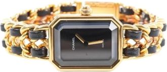 Chanel Pre-owned Premi&egrave;re L Horloge - Dames - Vintage Horloges - Zwart - ONE Size - Leer - Vintage