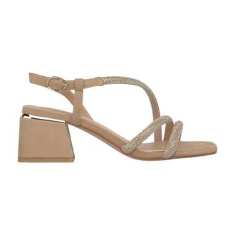 Alma En Pena Tubular Mid-Rise Sandal - female - ALMA EN PENA - High Heel Sandals - Beige - 5 UK - Shoes