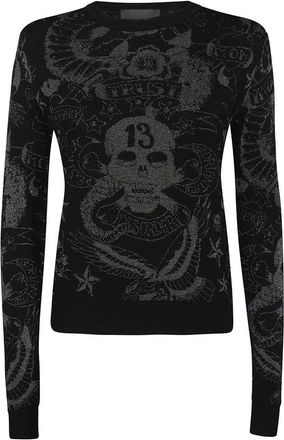 John Richmond Long Sleeve Crew-neck Sweater