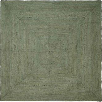 vidaXL Alfombra De &Aacute;rea Verde Oliva 240 X 240 Cm Yute Vidaxl