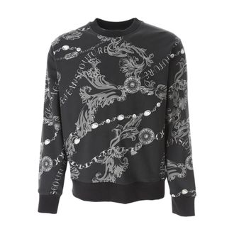 Versace Jeans Couture All Over Print Sweatshirt - male - Versace Jeans Couture - Sweatshirts - Black - L - Sweatshirts & Hoodies