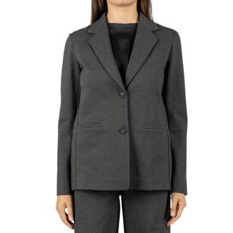 Max Mara Jassen, Dames, Grijs, M, Jersey Jas