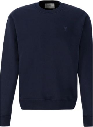 Ami Ami de Coeur Sweatshirt - Heren - Ronde hals truien - Blauw - S - Katoen - Truien & Vesten