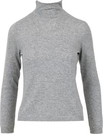 Gran Sasso Mock Neck Sweater - Dames - Coltruien - Grijs - L - Wol - Truien & Vesten