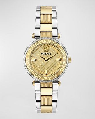 Versace 35mm Versace Reve Watch with Bracelet Strap, Two Tone