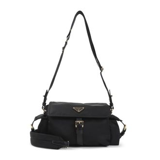 Prada Black Logo Medium Shoulder Bag