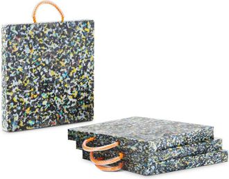 MSW Bike Accessories Placas De Apoyo Para Gr&uacute;as - 40 X 40 X 4 Cm - Capacidad Total De 12.000 Kg - 4