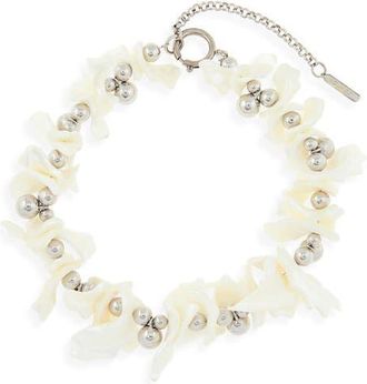 Justine Clenquet Paula Seashell Choker Necklace in Palladium at Nordstrom