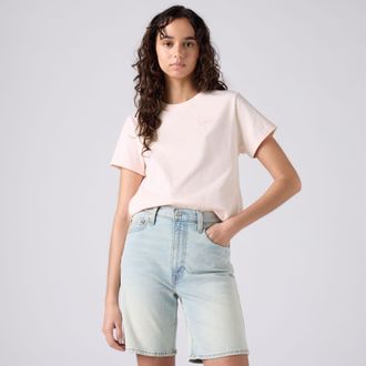 Levi's Graphic Favorite Ringer Tee - Womens - XS - Pink / Crystal Pink