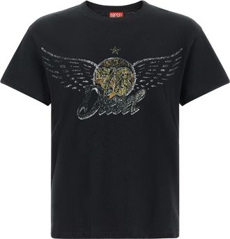 Diesel Black Crew Neck T-Shirt