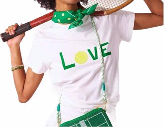 Ink+Alloy Graphic Tennis Tee In White