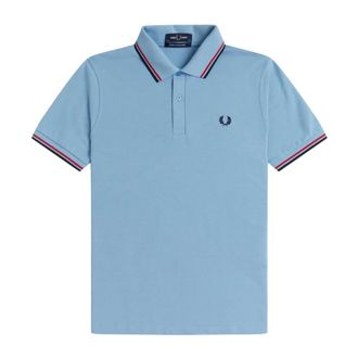 Fred Perry Polo Shirts, male, Blue, Size: 4XS M12 15C Polo