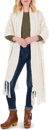 Patricia Nash Oversize Cable Knit Scarf in Off White at Nordstrom Rack