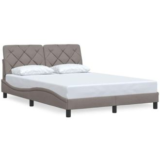 vidaXL Estructura De Cama Sin Colch&oacute;n Tela Gris Taupe 120x200 Cm Vidaxl