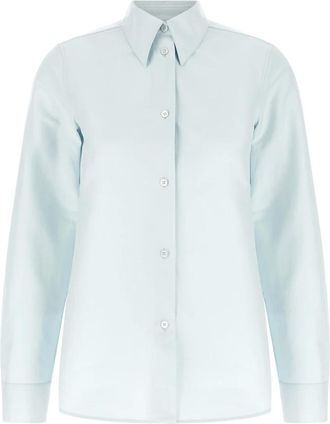 Jil Sander Overhemden, Dames, Blauw, S, Katoen, Lightweight Cotton Shirt