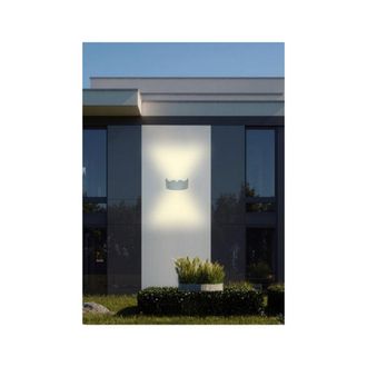 Trade Shop Trade Shop Traesio - Trade Shop - Applique Esterno Led 16w Crown Ip65 Up & Down Grigio Luce Calda Fredda Natural