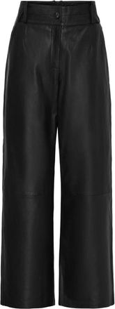 BTF-CPH Pantalones de piel de cordero de pierna ancha - Trousers - Mujer - Negro - 2XL