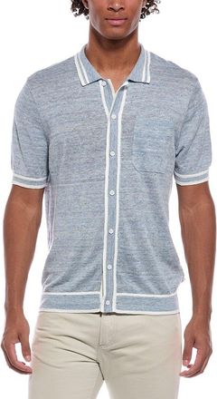 Onia Linen Knit Button Down Shirt