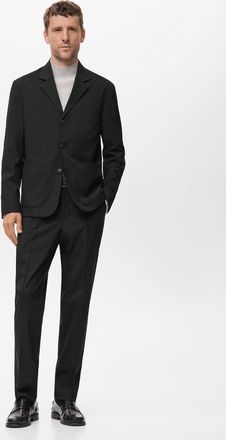 Mango Giacca completo diritta nero - Uomo - 46 - MANGO MAN