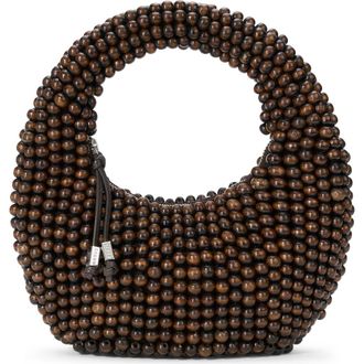 Staud Reef Beaded Bag in Dark Brown at Nordstrom