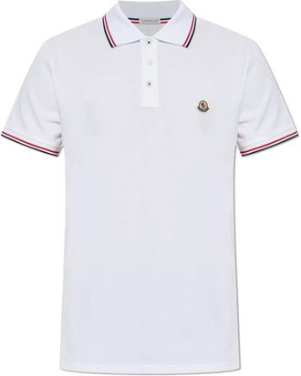Moncler Katoenen polo - Heren - Polos - Wit - M - Katoen - Tops
