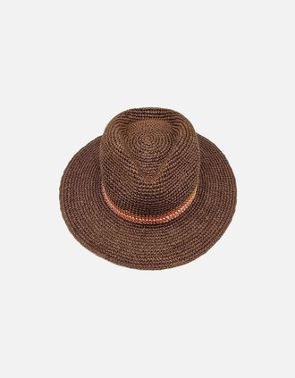 Nooki Design Womens Havana Trilby hat in Chocolate - Brown - Size: ONE