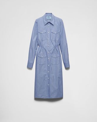 Prada Striped chambray dress
