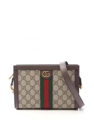 Gucci 2016-2025 Small GG Supreme Web Ophidia crossbody bag - Brown
