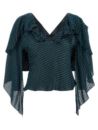 Kiko Kostadinov Blue Modal Womens Blouse