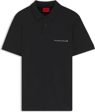HUGO BOSS Cotton piqu&eacute; polo shirt with logo detail