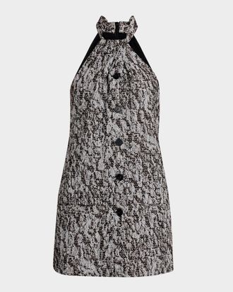 Iro Elara Woven Halter Mini Dress