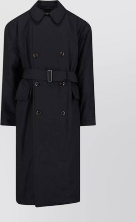 Our Legacy double-breasted jacket belted at the waist