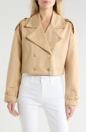 L'agence Kento Crop Cotton Trench Coat in Doeskin/Ikebana at Nordstrom Rack, Size X-Large