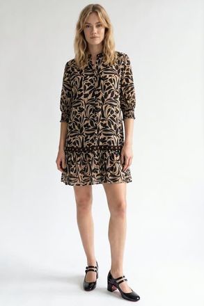 Exquise Bettine Embroidered Crew Neck Mini Dress in Multi Color at Nordstrom, Size X-Large