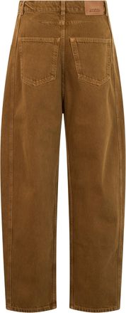 Isabel Marant Womens Wide-Leg Trousers Bronze Cotton