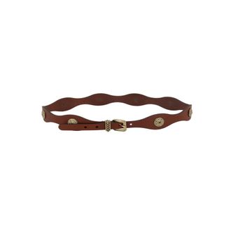 Etro Leren Riem met Siersteentjes - Dames - Riemen - Rood - 85 CM - Leer - Accessoires