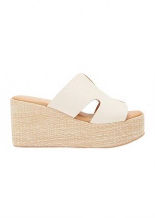 Chocolat Blu Womens Jamie Platform Wedge Sandal In Ice Leather