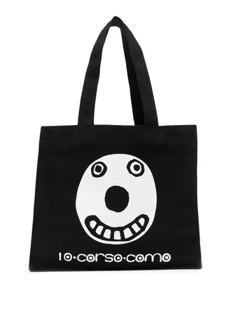 10 Corso Como graphic-print tote bag - women - Canvas/Cotton - OS - Black