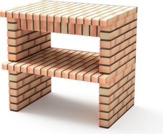 Movelar M&oacute;dulo Luxor Para Barbacoa De Obra Prefabricada (gris, Naranja - 94 X 70 X 70 Cm) - Uso En Exteriores - Movelar