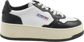 Autry Medalist Platform - Dames - Sneakers - Wit - 40 EU - Katoen - Schoenen