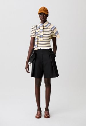 Claudie Pierlot Top ray&eacute; volants