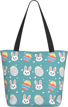 AOOEDM Easter Eggs And Bunny Ladies Shopping Bag 13x11x7in.The Perfect ValentineS Day Gift.It Is The Best ValentineS Day Gift For Mom, Daughter, Wife,Etc
