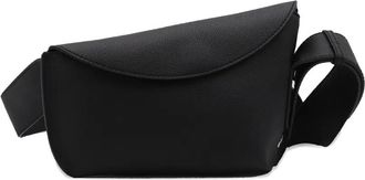Alexander McQueen Borsa a spalla asimmetrica con battente - Nero