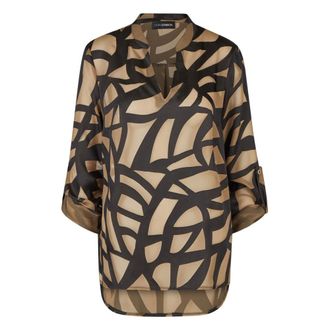 Doris Streich Dames, Blouses & Shirts, Bruin, Maat: XL