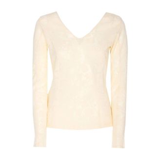 Pinko V-hals Truien - Dames - V-hals truien - Beige - M - Truien & Vesten