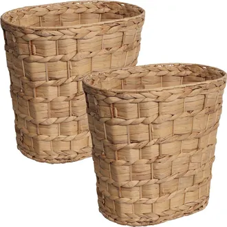 Happimess 5.7-Gallon Tapered Round Wicker Watebasket with Lid in Natural at Nordstrom