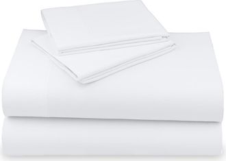 California Design Den Hotel Luxe 800 Thread Count 100% Cotton Sateen Sheet Set in Bright White at Nordstrom, Size California King