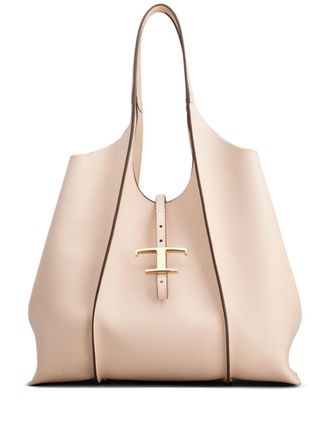 Tod's T Timeless leather shopping bag - Pink
