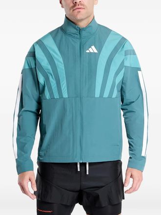 adidas Adizero striped running jacket - men - Recycled Polyamide - M - Green