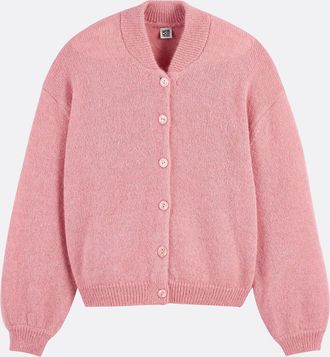 La Redoute Collections Vest met hoog gesloten hals, grof tricot van mixed alpaca